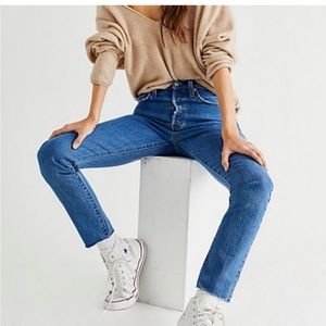 Levi's 501 High Rise Waisted Skinny Jeans Blue